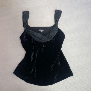Ann Taylor Black Velvet Camisole Top